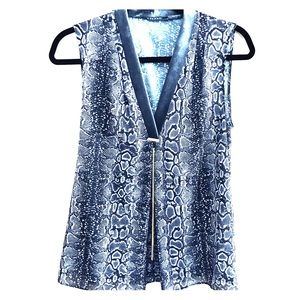 TTAHARI Rosalyn Snake Print Blouse size small